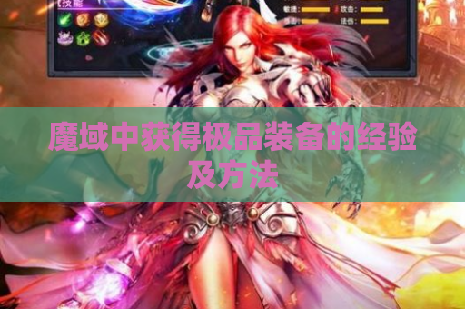 魔域中获得极品装备的经验及方法