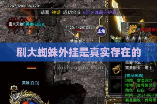 刷大蜘蛛外挂是真实存在的 刷大蜘蛛外挂是真实存在的